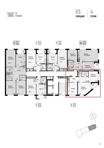 2-комнатная квартира, 64.14кв.м - изображение 1