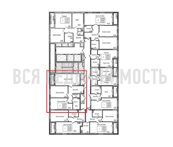 2-комнатная квартира, 72.19кв.м - изображение 1