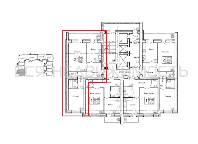 2-комнатная квартира, 71.1кв.м - изображение 1