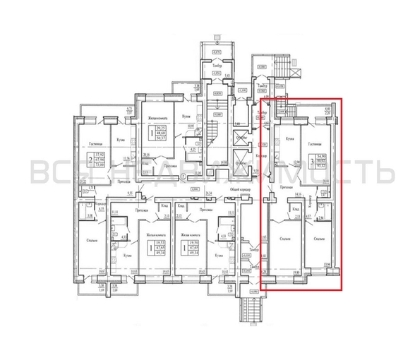 3-комнатная квартира, 94.3кв.м - изображение 1