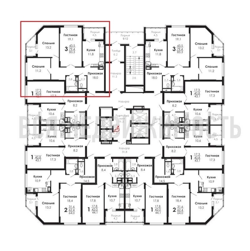 3-комнатная квартира, 83.3кв.м - изображение 1