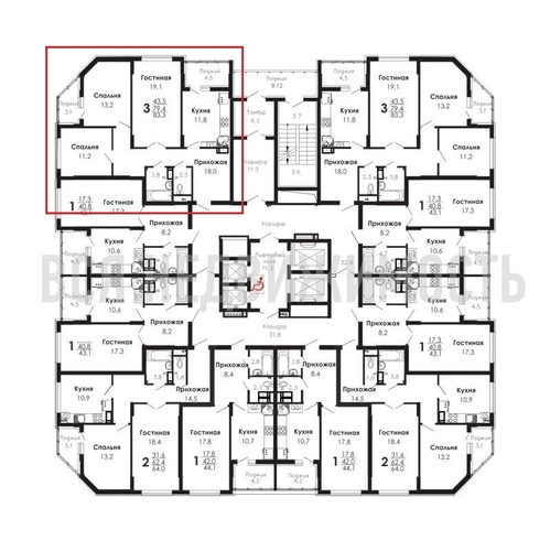 3-комнатная квартира, 84кв.м - изображение 1