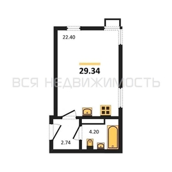 квартира-студия, 29,34кв.м. - изображение 1
