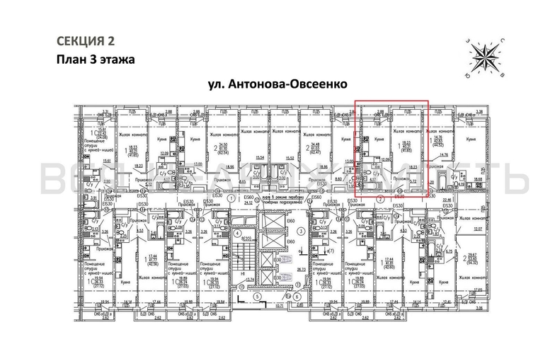 1-комнатная квартира, 41.65кв.м - изображение 1