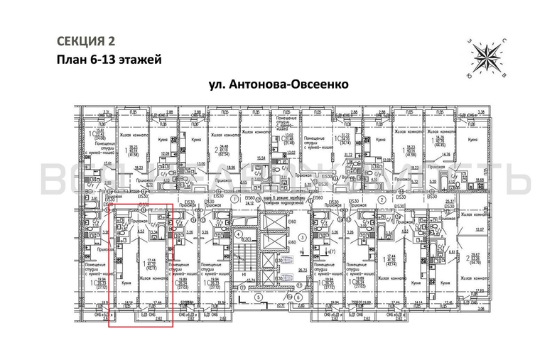 1-комнатная квартира, 42.11кв.м - изображение 1