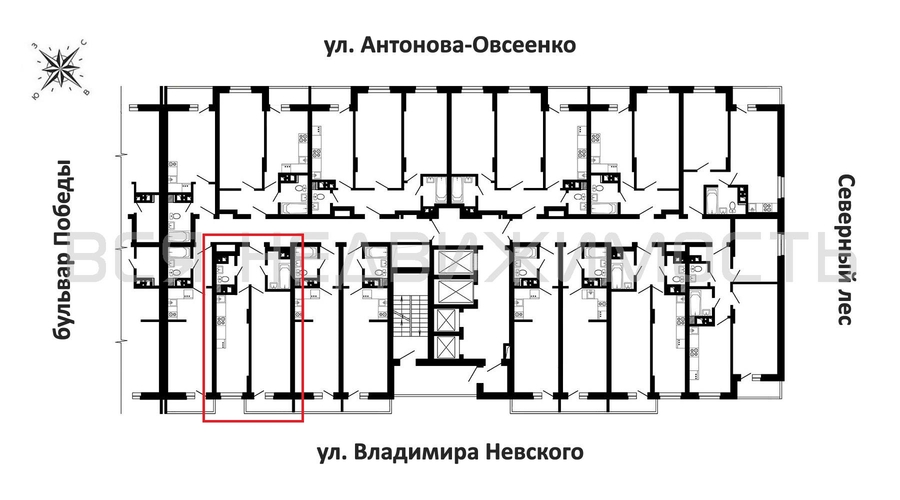 1-комнатная квартира, 42.11кв.м - изображение 1
