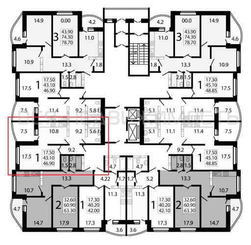 1к, 17/17 М, Воронеж, Советский, Пеше-Стрелецкая ул, дом 58, к.3, 43.4 кв.м - изображение 20